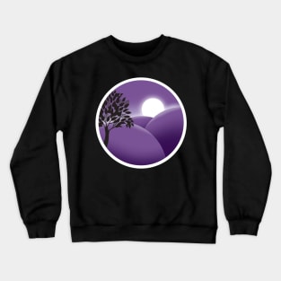 violet night landscape Crewneck Sweatshirt